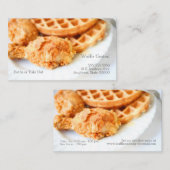 Waffels en gefrituurde kip visitekaartje (Voorkant / Achterkant)