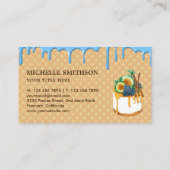 Waffle Blue Frosting Drip Pastry Chef Bakery Visitekaartje (Achterkant)