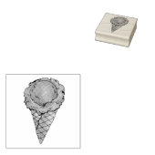 Waffle Cone Ice Cream Scoop Dessert Stempel (Gestempeld)