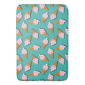 Waffle cones ice cream and frozen yogurt pattern badmat (Voorkant Verticaal)