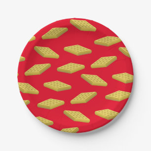 Waffle Cute Breakfast Brunch Kinder 1st Birthday Papieren Bordje