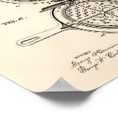 Waffle Iron 1883 Patent Art Old Peper Poster (Hoek)