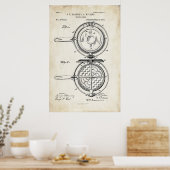 Waffle Iron Patent Print Poster 1883 (Keuken)