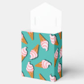 Waffle-kegels, ijs en bevroren yoghurtpatroon bedankdoosjes (Geopend)