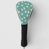 Waffle-kegels, ijs en bevroren yoghurtpatroon golfheadcover (Voorkant)