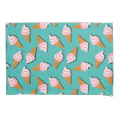 Waffle-kegels, ijs en bevroren yoghurtpatroon kussensloop (Voorkant)