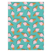 Waffle-kegels, ijs en bevroren yoghurtpatroon tafelkleed (Voorkant)