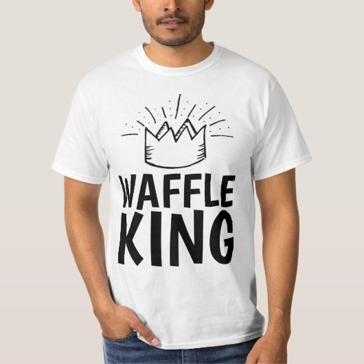 WAFFLE KING DAD MANNEN FUNNY T-Shirts (Voorkant)