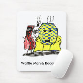 Waffle Man & Bacon Boy Muismat (Met muis)