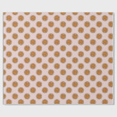 Waffle Polka Dot Pattern in Light Roze Cadeaupapier (Vlak)