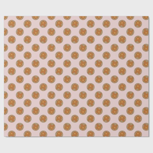 Waffle Polka Dot Pattern in Light Roze Cadeaupapier (Vlak)