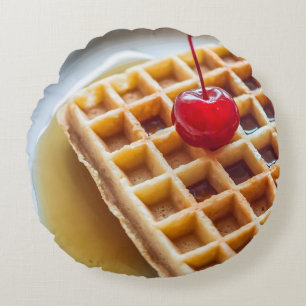Waffle Rond Kussen