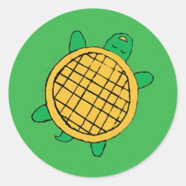 Waffle Turtles-sticker Ronde Sticker