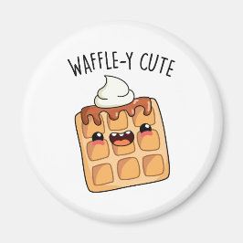 Waffle-y Funny Waffle Pun Magneet
