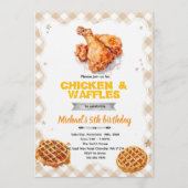 Waffles and chicken party Invitation (Devant)