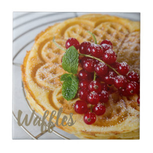 Waffles homemade met curranten voor zoete tand tegeltje