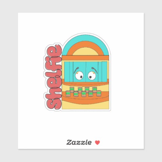 Waffles&Mochi-Shelfie -Vinyl Sticker (Vel)