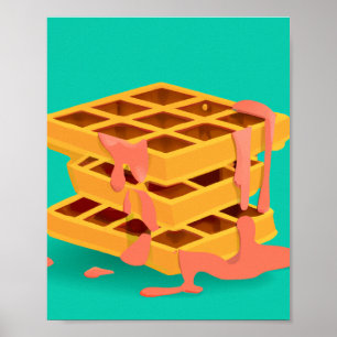 waffles > pancakes poster