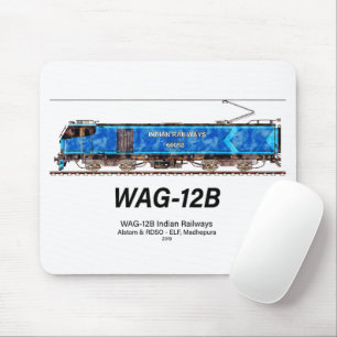 WAG-12B locomotief. goederentrein van de Indiase s Muismat