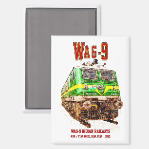 WAG-9 locomotief. goederentrein van de Indiase spo Magneet