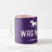 Wag meer zorgen minder tweekleurige koffiemok (Voorkant links)