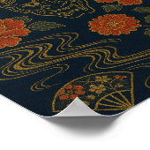 Wagara "Storm van de Oni: Traditionele Japanse kun Poster (Hoek)