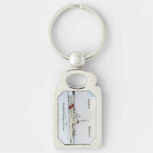 WAGB 83 Mackinaw witte metaal sleutelketen Sleutelhanger