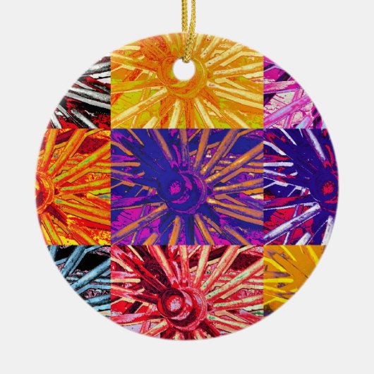 WAGENWIEL KERAMISCH ORNAMENT (Voorkant)