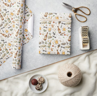 Wagers & Cheers – Waterverf Afscheid Van De Vrijge Cadeaupapier