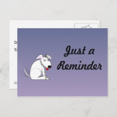 Wagging Dog Reminder Postcard Briefkaart (Voorkant / Achterkant)