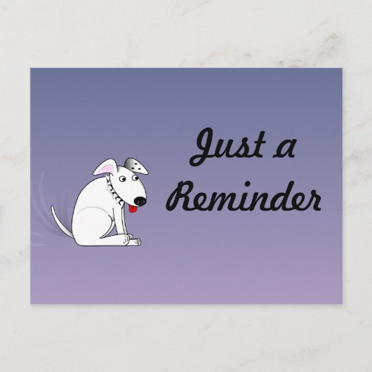 Wagging Dog Reminder Postcard Briefkaart (Voorkant)