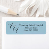 Wagging Dog Tails Return Address Labels (Insitu)