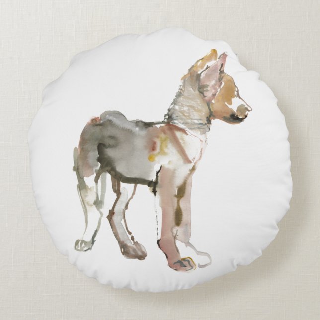 Waggle Rond Kussen (Achterkant)