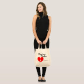 Waging Peace Heart canvas tas (Voorkant (model))