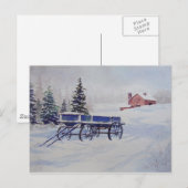 Wagon couvert de neige - carte postale (Devant / Derrière)