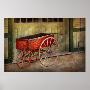 Wagon - Die oude rode wagen Poster