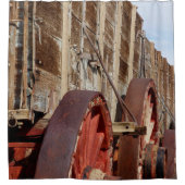 Wagon en bois rustique Pays Douche rideau (Devant)