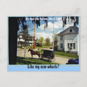 wagon, Greetings uit Ashland, Ohio U.S.A., Lik... Briefkaart