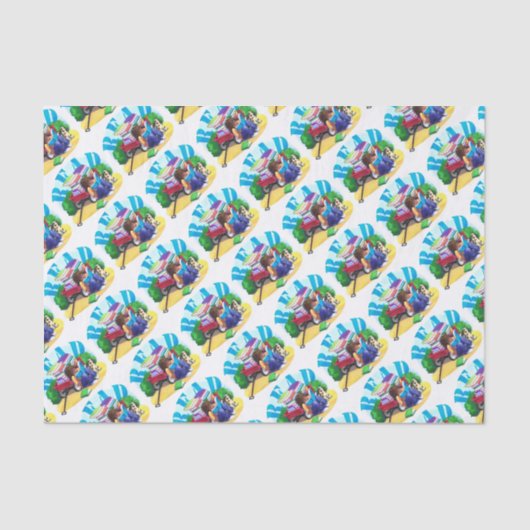 Wagon Kunst voor boek LEZEN Tissuepapier (Voorkant)