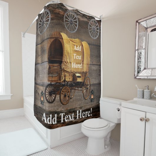 Wagon Roue Couvert Wagon Douche Rideau (En situation)