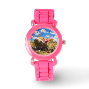 Wagon Thanksgiving in het veld Horloge