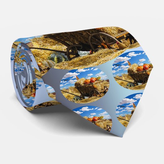 Wagon Thanksgiving in het veld Stropdas (Opgerold)