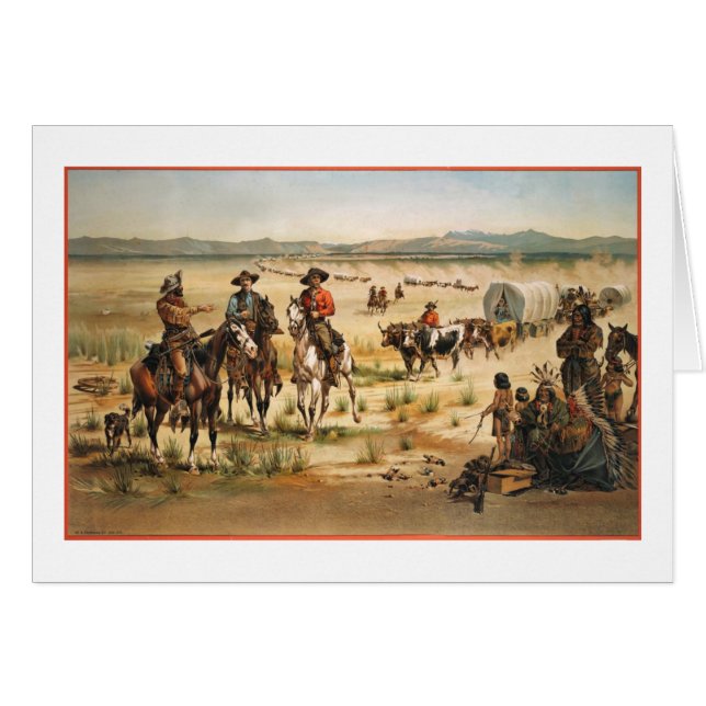 Wagon Train  schilderij (Voorkant Horizontaal)