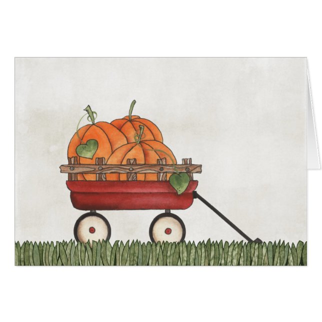 Wagon vol met pompoenen (Voorkant Horizontaal)