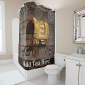 Wagon Wheel Covered Wagon Shower Curtain Douchegordijn (In situ)