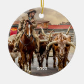 Wagon Wheel of Fort Worth, Texas Ceramic Ornament (Voorkant)