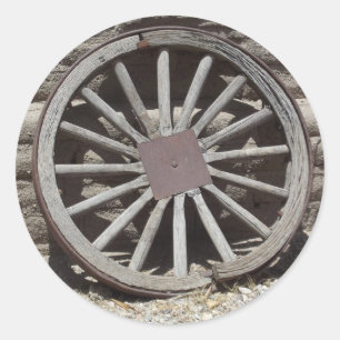 Wagon Wiel Ronde Sticker