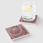 Wagon Wiel Stenen Onderzetter (Zijkant)