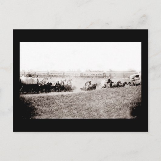 wagontrein briefkaart (Voorkant)