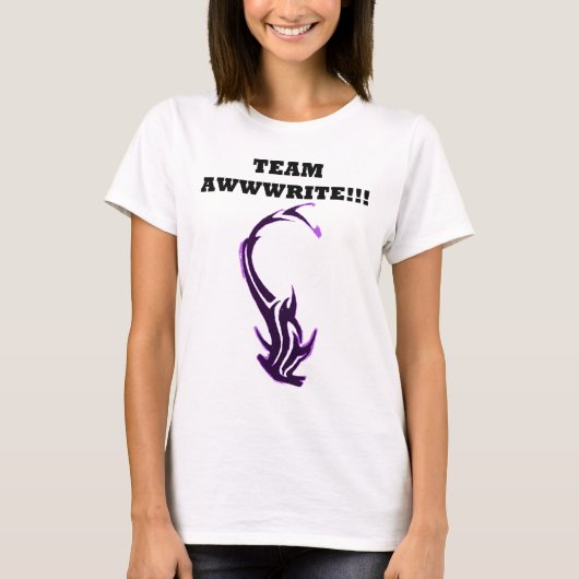 WAHINE - ÉQUIPE AWWWRITE - MANO - T-SHIRT BLANC (Devant)